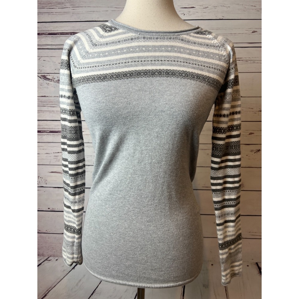 American Eagle Knit Sweater size Small Pullover Long Sleeve Nordic Fair Isle Y2K